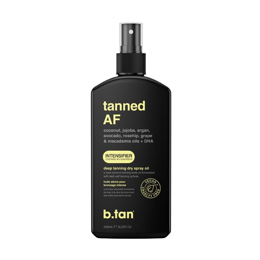 B Tan Tanned AF Deep Tanning Dry Spray Oil Zero SPF 8oz. - ElizabethBeautyProducts.com