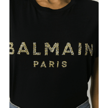 Load image into Gallery viewer, Balmain Glitter Logo Print T-Shirt - ElizabethBeautyProducts.com