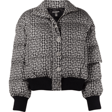 Load image into Gallery viewer, BALMAIN Monogram-Print Button-Front Down Jacket - ElizabethBeautyProducts.com