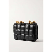 Load image into Gallery viewer, BOTTEGA VENETA Chain Cassette Padded Leather Shoulder Bag Black - ElizabethBeautyProducts.com