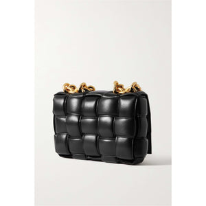 BOTTEGA VENETA Chain Cassette Padded Leather Shoulder Bag Black - ElizabethBeautyProducts.com