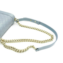 Load image into Gallery viewer, Chanel - Medium Quilted Patent Boy Bag Light Blue Used - ElizabethBeautyProducts.com