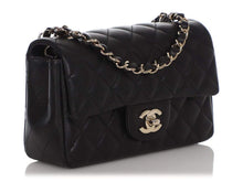 Load image into Gallery viewer, CHANEL Mini Black Flap Bag - ElizabethBeautyProducts.com