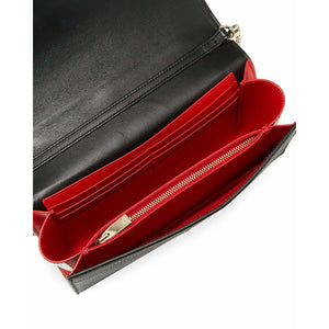 Christian Louboutin PALOMA CLUTCH Black/Ultrablack Calf Empire Handbags - ElizabethBeautyProducts.com
