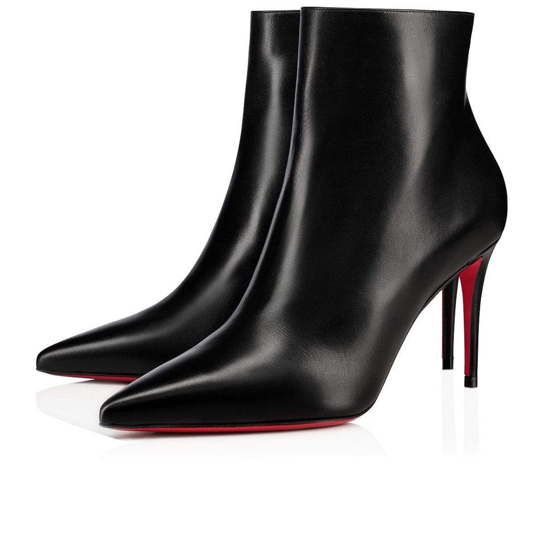 Christian Louboutin Women's So Kate Booty Black Leather Ankle Boots - ElizabethBeautyProducts.com