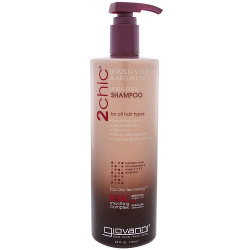 Giovanni 2chic Ultra Sleek Brazilian Keratin & Moroccan Argan Oil Shampoo 24oz - ElizabethBeautyProducts.com