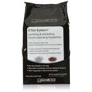 Giovanni D:tox System Exfoliating Facial Cleansing 30 Towelettes - ElizabethBeautyProducts.com