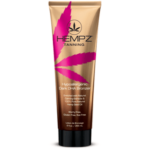 Hempz Hypoallergenic Dark DHA Bronzer Tanning Lotion 9oz. - ElizabethBeautyProducts.com