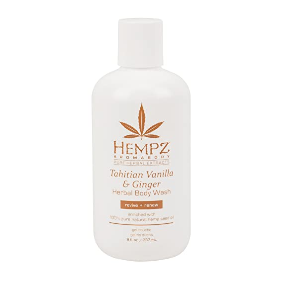 Hempz Tahitian Vanilla & Ginger Body Wash 8 oz - ElizabethBeautyProducts.com