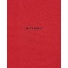 Load image into Gallery viewer, Saint Laurent Women&#39;s Red Logo-Print Cotton T-Shirt - ElizabethBeautyProducts.com