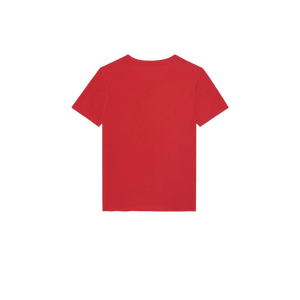 Saint Laurent Women's Red Logo-Print Cotton T-Shirt - ElizabethBeautyProducts.com