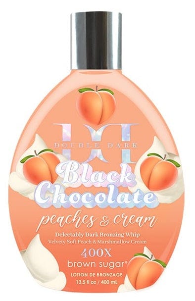 Tan Incorporated Double Dark Black Chocolate Peaches & Cream Tanning Lotion 13.5oz. - ElizabethBeautyProducts.com