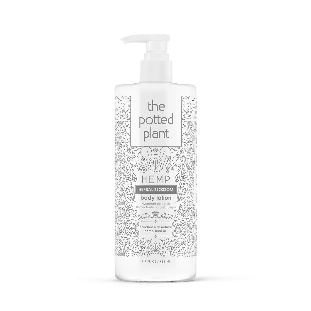 The Potted Plant Hemp Herbal Blossom Body Lotion 16.9oz. - ElizabethBeautyProducts.com