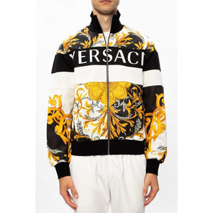 Versace Patterned BAROCCO ACANTHUS Zip-Up Sweater - ElizabethBeautyProducts.com