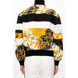 Versace Patterned BAROCCO ACANTHUS Zip-Up Sweater - ElizabethBeautyProducts.com