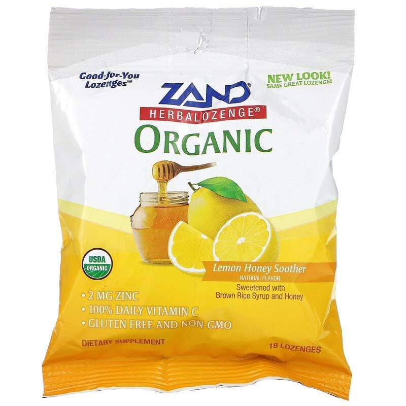 Zand Formulas Herbalozenge Organic Lemon Honey Soother 18ct. - ElizabethBeautyProducts.com