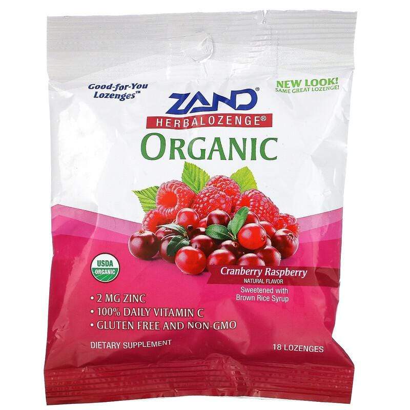 Zand Formulas Herbalozenges Organic Cranberry and Raspberry 18ct. - ElizabethBeautyProducts.com