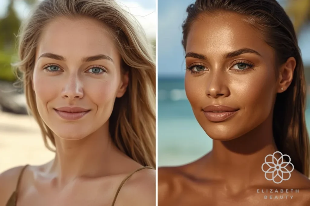 maui babe browning lotion in a tanning bed befor and after pictures