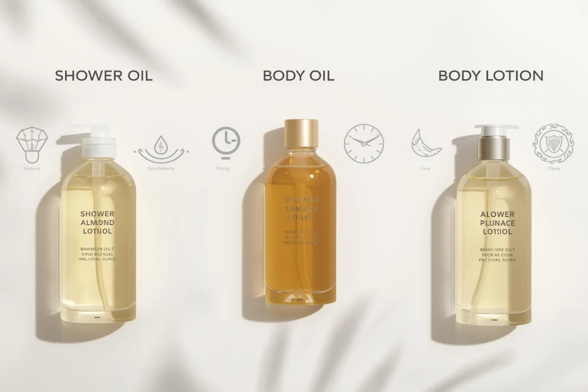 shower oil vs body oil